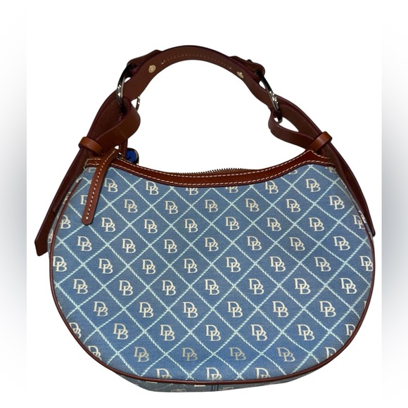 Dooney & Bourke Signature canvas crescent hobo shoulder bag - Picture 5 of 6